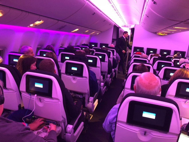 lavender lights aboard air new zealand