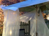 Make-shift rain tent