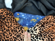 Heating pad pocket made from leopard print