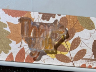 Acrylic "thank you" stamp